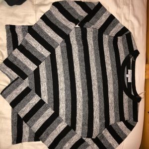 Cropped stripped fitted long sleeve